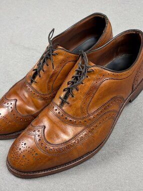 Allen Edmonds McAllister Walnut Wingtip Oxfords 10.5B USA